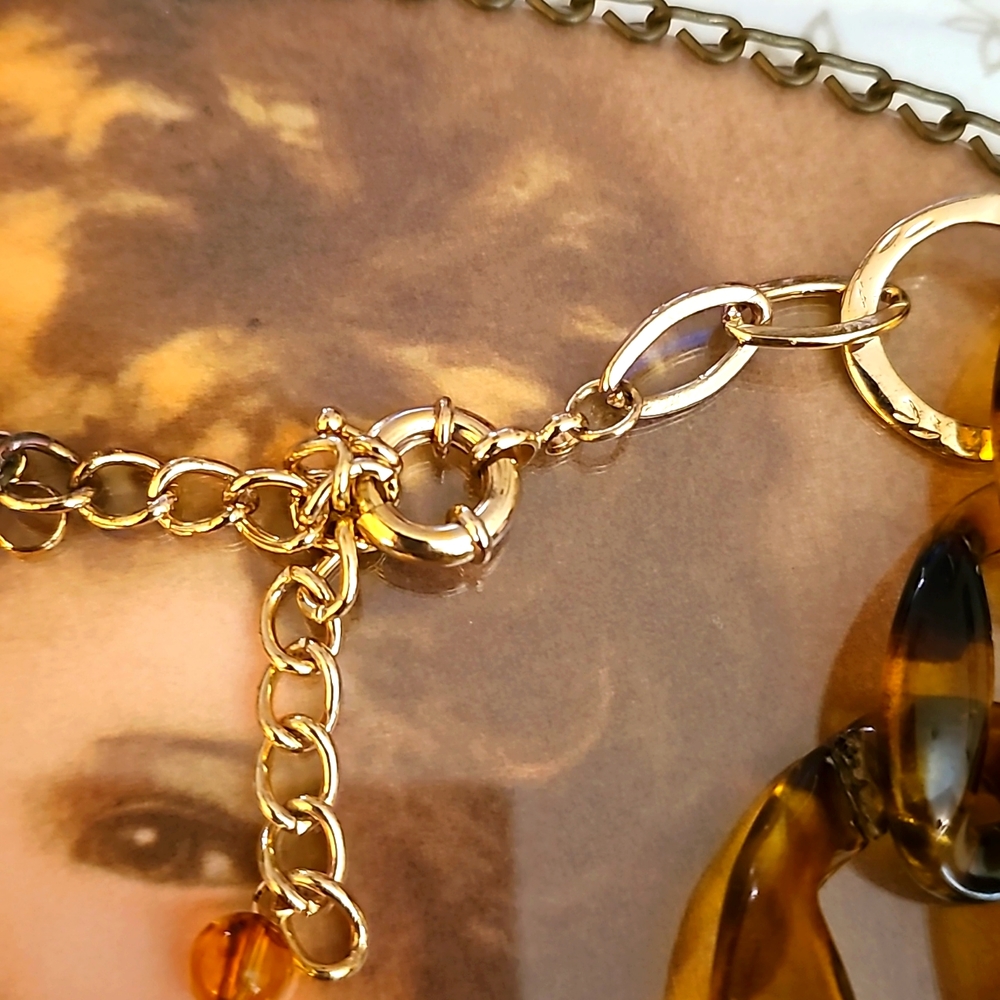 ***Statement Tortoise Shell Necklace - image 4